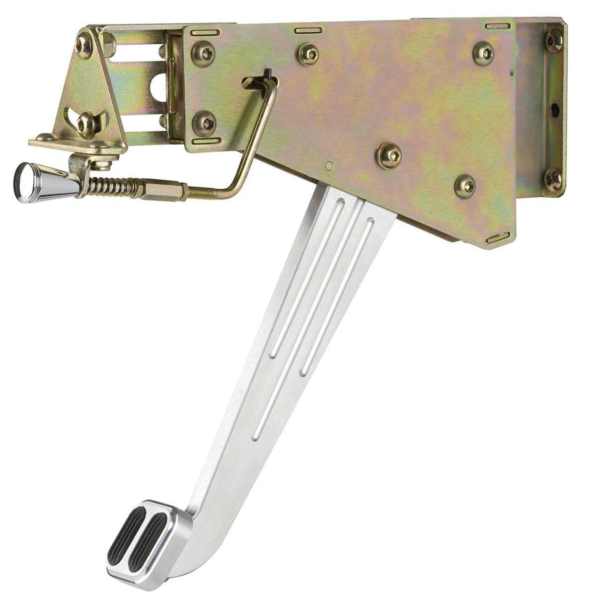 Lokar Foot Brake with Solid Arm & Rubber Insert - Brushed Billet Alumi ...
