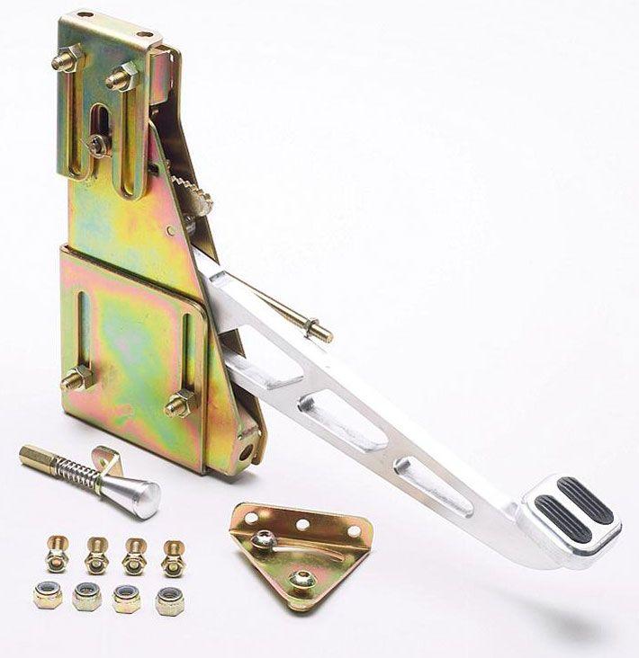 Lokar Foot Brake with Windowed Arm & Rubber Insert - Brushed Billet Aluminium (LK-EFB-9003) LK-EFB-9003