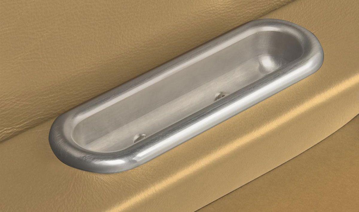 Lokar Oval Arm Rest Door Pull (Pair) - Brushed Billet Aluminium (LK-IDP-2004) LK-IDP-2004