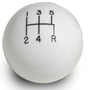 Lokar 5-Speed White 2" Gear Knob 3/8-24 & 3/8-16 Thread (LK-SK-6874) LK-SK-6874