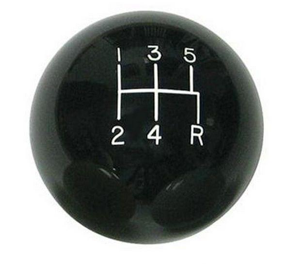 Lokar 5-Speed Black 2" Gear Knob 3/8-24 & 3/8-16 Thread (LK-SK-6876) LK-SK-6876