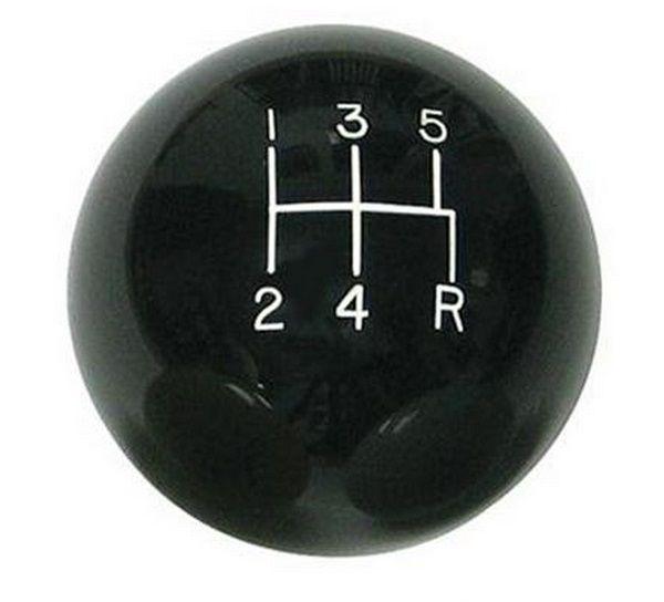 Lokar 5-Speed Black 2" Gear Knob 3/8-24 & 3/8-16 Thread (LK-SK-6876)