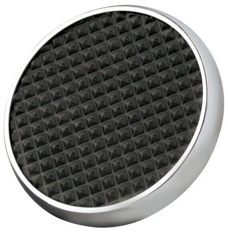 Lokar Round Steel Brake/Clutch Pad with Rubber - Chromed (LK-SPO-6071) LK-SPO-6071