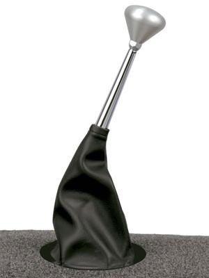Lokar Black Billet Round Hot Rod Shifter Boot Ring with Boot (LK-X70-BHRB) LK-X70-BHRB