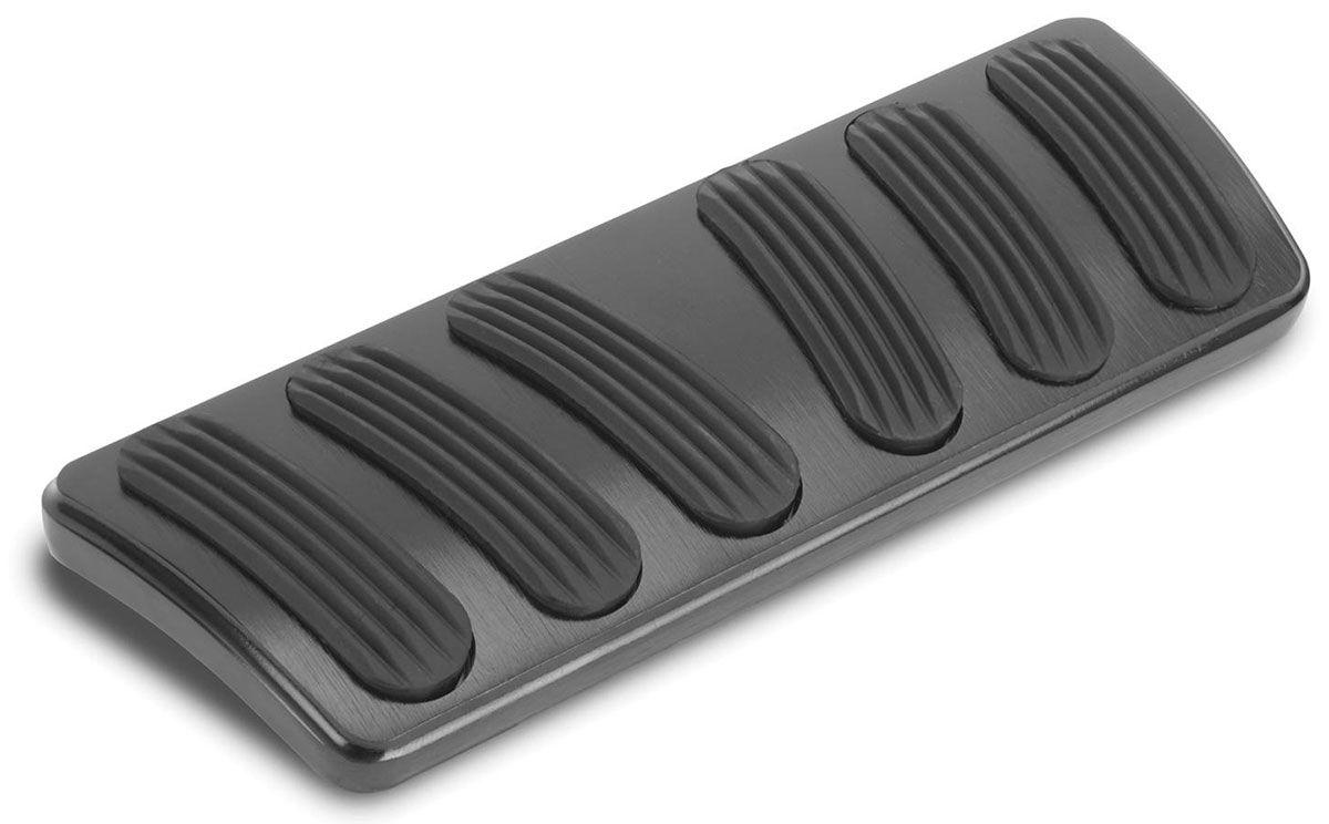 Lokar Curved Automatic Brake Pad with Rubber - Black Billet Aluminium (LK-XBAG-6134) LK-XBAG-6134