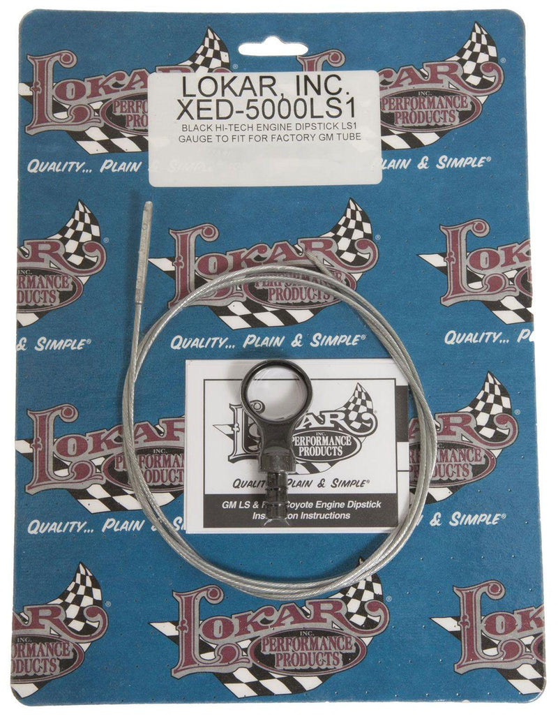 Lokar Billet Direct Mount Engine Dipstick - Black (LK-XED-5000LS1) LK-XED-5000LS1