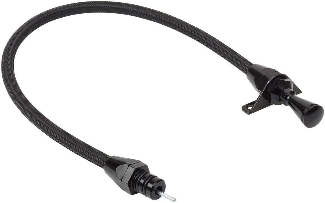 Lokar Flexible Transmission Dipstick, Black, Firewall Mount (LK-XTD-3700FM)