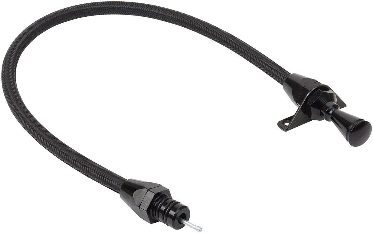 Lokar Flexible Transmission Dipstick, Black, Firewall Mount (LK-XTD-3FMXFM) LK-XTD-3FMXFM