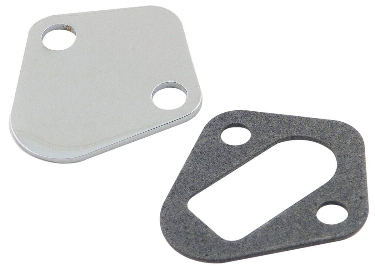 MRG Mr Gasket Chrome Fuel Pump Block Off Plate (MG1516) MG1516