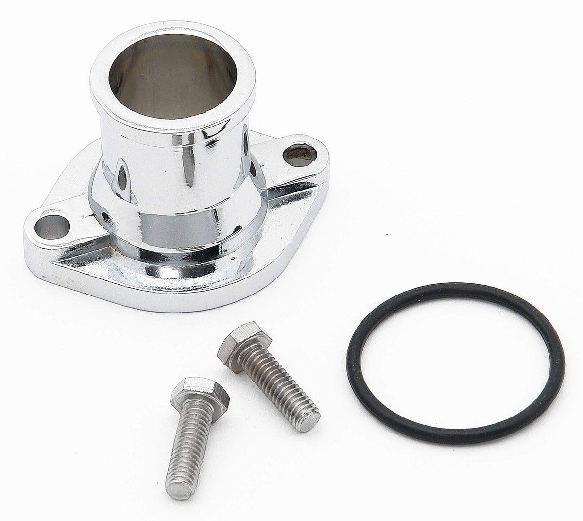 MRG Mr Gasket Chrome Thermostat Housing - Straight (MG2663) MG2663