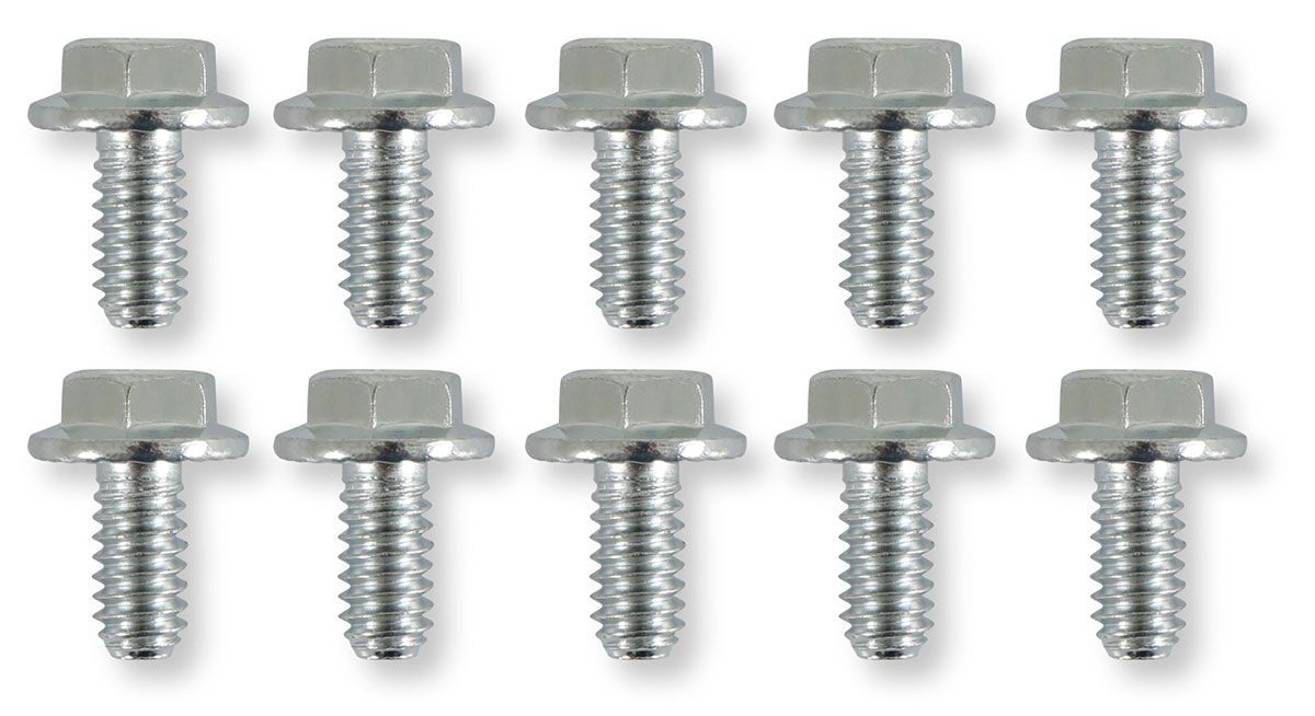 Exhaust Header Bolts And Washers Kit For Ford V8 Engines - 12pc 3/8-16 1" Length