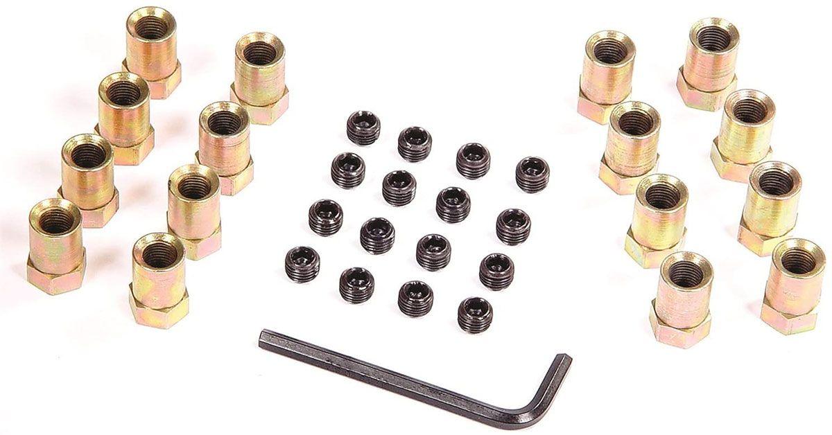 MRG Mr Gasket Sure-Lock Rocker Arm Nuts, .540" Shank OD, 3/8" Stud Size, Gold Tone Finish (MG923)