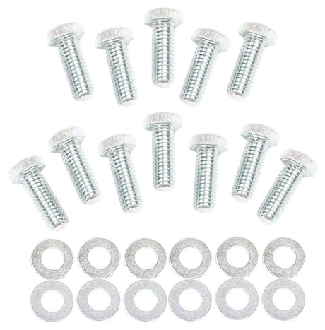 MRG Mr Gasket Intake Manifold Bolts & Washers 3/8"-16 x 1" Hex Head (12pk) (MG955) MG955