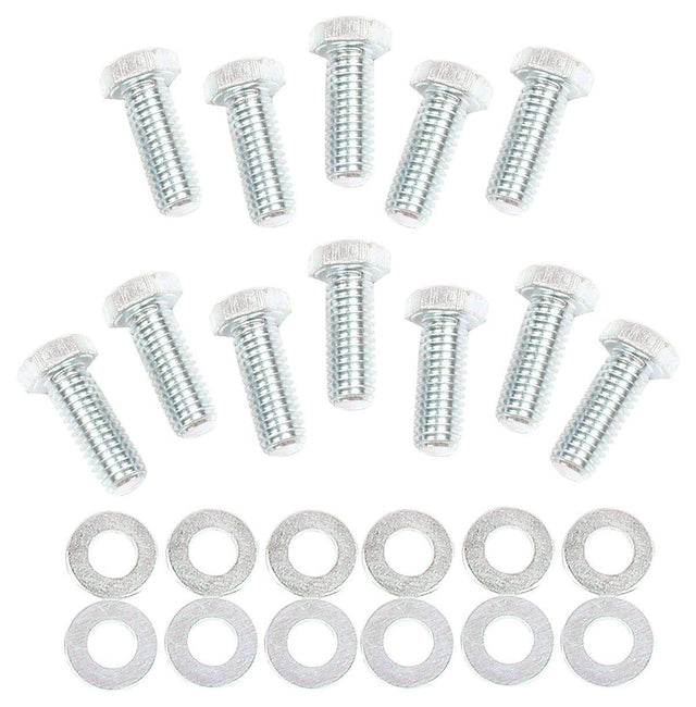 MRG Mr Gasket Intake Manifold Bolts & Washers 3/8"-16 x 1" Hex Head (12pk) (MG955) MG955