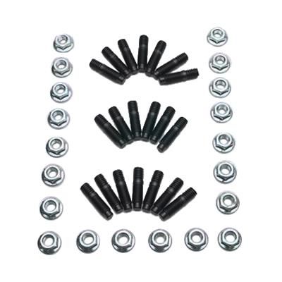 Milodon Oil Pan Stud Kit with Hex Nuts, Black Oxide (MI81300)