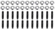 Milodon Oil Pan Stud Kit with Hex Nuts, Black Oxide (MI81305)