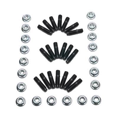 Milodon Oil Pan Stud Kit with Hex Nuts, Black Oxide (MI81310)