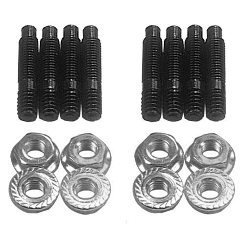 Milodon Valve Cover Stud Kit with Hex Nuts, Black Oxide (MI85376)