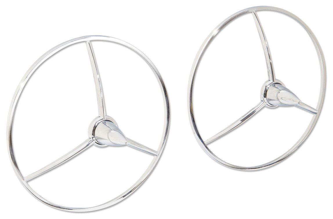 Mooneyes Chrome Missile Headlight Covers (MNAA137)