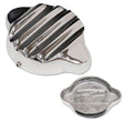 Mooneyes Polished Finned Alloy Radiator Cap Cover (MNAA21450L) MNAA21450L