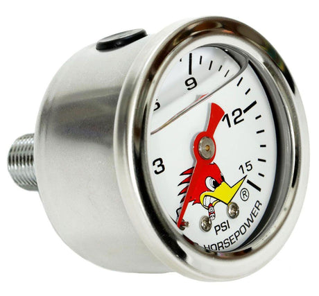 Mooneyes Clay Smith Fuel Pressure Gauge (MNCSPG15LFWH) MNCSPG15LFWH