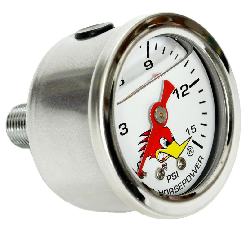 Mooneyes Clay Smith Fuel Pressure Gauge (MNCSPG15LFWH) MNCSPG15LFWH