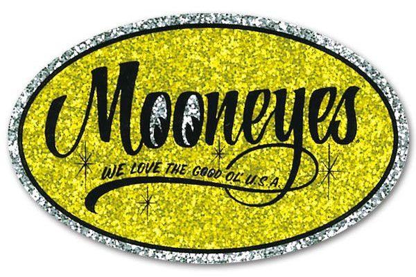 Mooneyes Flake Oval Sticker (MNDM168YE) MNDM168YE