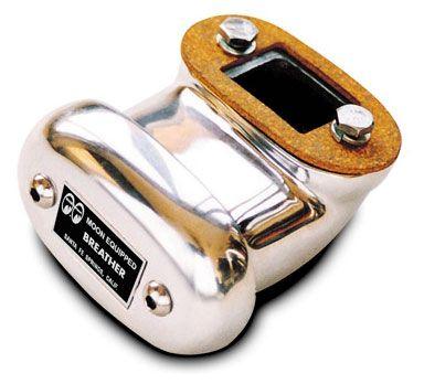 Mooneyes 90 Degree Low Boy Finned Breather, Polished (MNMP1800LBF) MNMP1800LBF