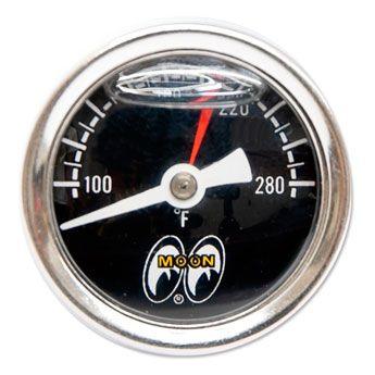 Mooneyes 1-3/8" Direct Water Temp Gauge, Liquid Filled (MNMPG109T1LF)