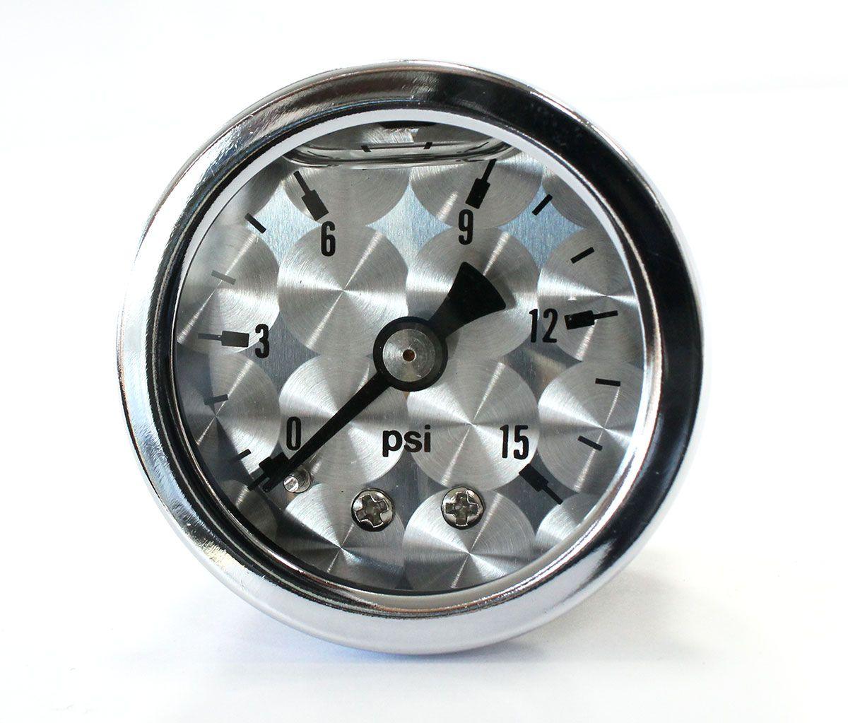 Mooneyes 1-1/2" Fuel Press Gauge 0-15 PSI (MNMPG210LF) MNMPG210LF