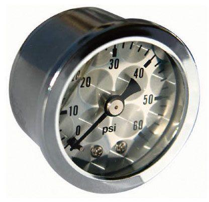 Mooneyes 1-1/2" Fuel Press Gauge 0-60 PSI (MNMPG215LF) MNMPG215LF
