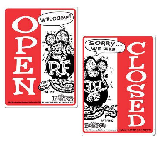 Mooneyes Open/Closed Door Sign (MNRAF230) MNRAF230