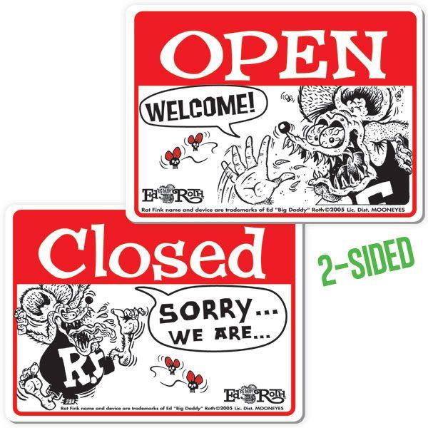 Mooneyes Open/Closed Door Sign (MNRAF231)