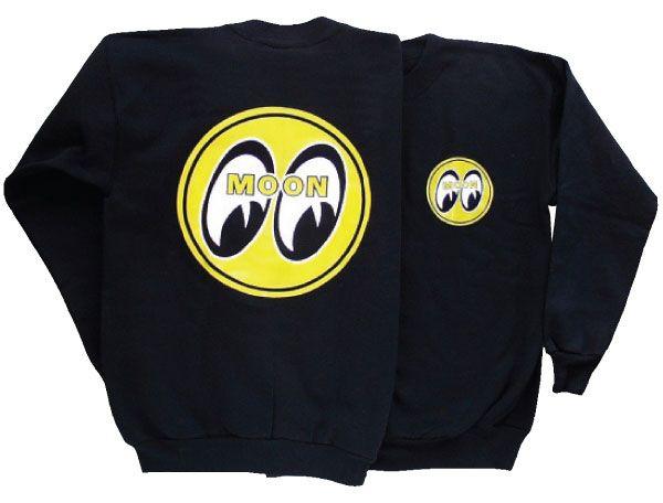 Mooneyes Black Jumper With Moon Logo (MNSM060BKL)