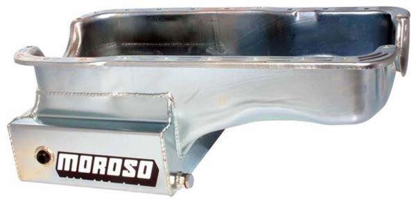 Moroso Steel Oil Pan, 8" Deep, Kicked-Out Front Sump (MO20501) MO20501