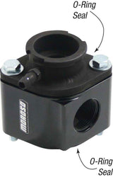 Moroso Billet Aluminium Filler Neck Manifold Housing - Black Anodised (MO63424) MO63424