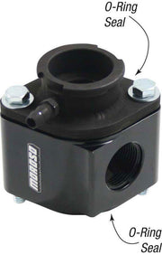 Moroso Billet Aluminium Filler Neck Manifold Housing - Black Anodised (MO63424) MO63424