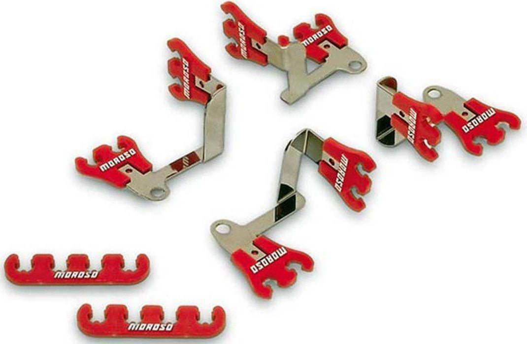 Moroso Show Car Spark Plug Lead Separators, 7-9mm, Red (MO72168)