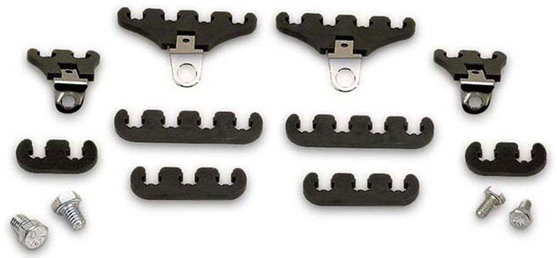 Moroso Under Header Spark Plug Lead Separators, 7-9mm, Black (MO72195)