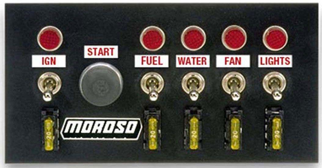 Moroso Drag Race Switch Panel, 4" x 7.75" (MO74131) MO74131
