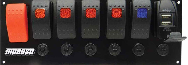Moroso Flat Surface Mount Switch Panel, 3.388" x 9.150" (MO74194) MO74194