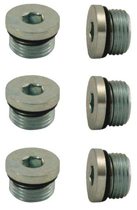 Moroso OIL PAN ACCESS PLUGS (6-PACK) 3/4"-16 WITH O-RING, STEEL MOROSO / 97005 (MO97005)