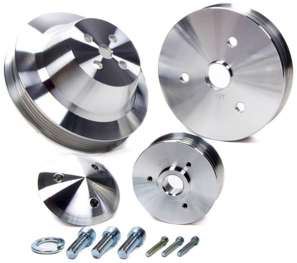 March Performance High Flow 6-Rib Serpentine Conversion Pulley Set (MPP6210) MPP6210