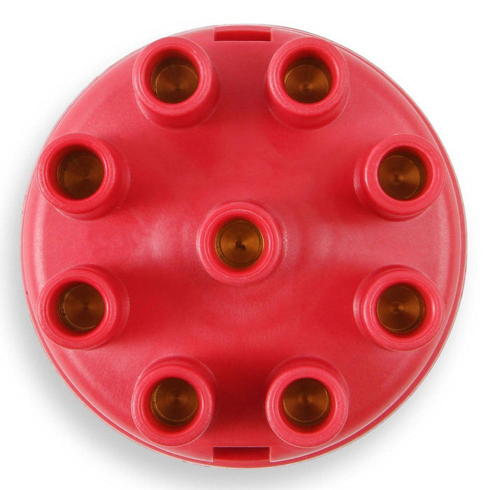 Mallory YL 8 Cyl Red Socket Type Distributor Cap (MSD209)