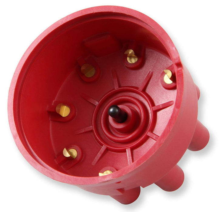 Mallory YL 8 Cyl Red Socket Type Distributor Cap (MSD209)