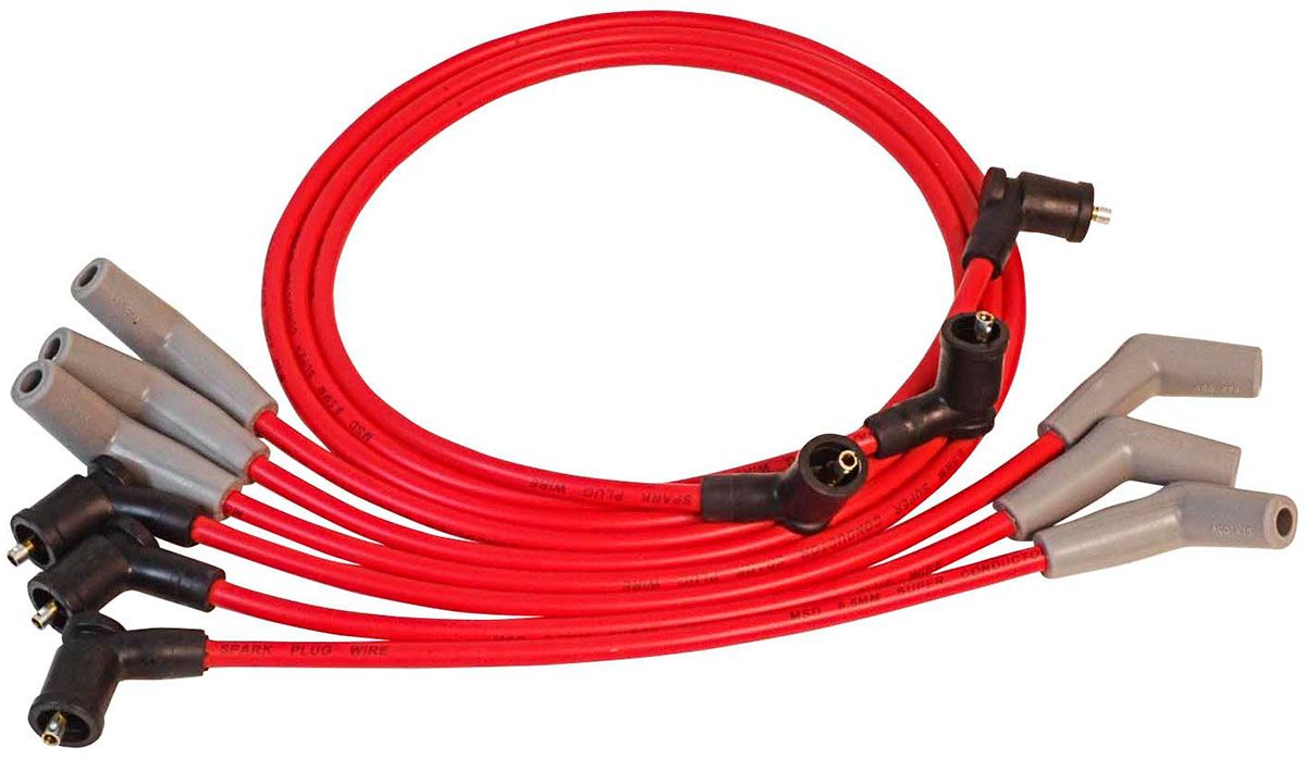 MSD Super Conductor Spark Plug Lead Set 8.5mm, Red (MSD32889)