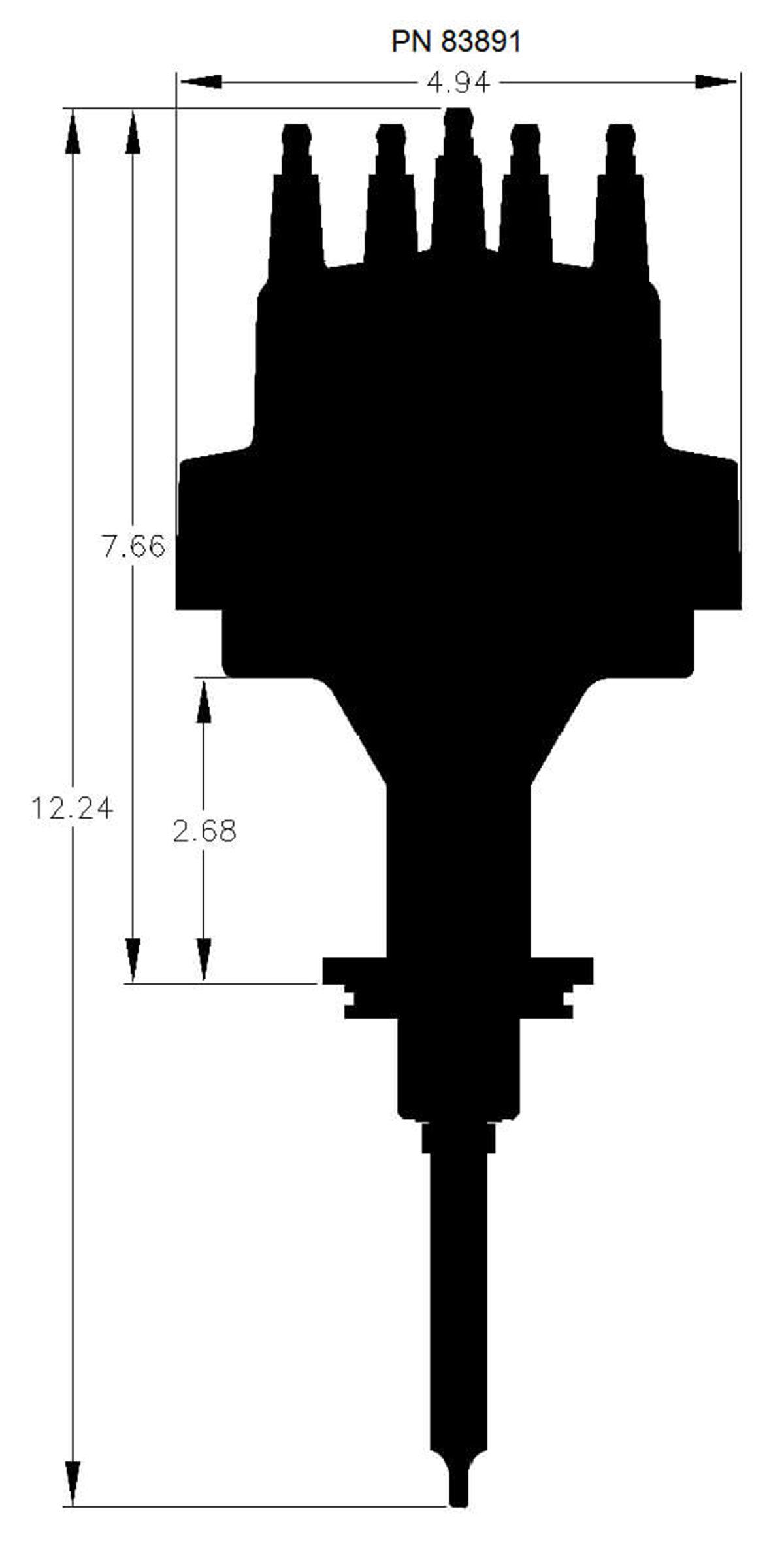 MSD Electronic Distributor with Vacuum Advance (MSD83891)