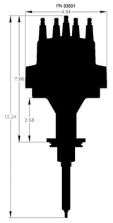 MSD Electronic Distributor with Vacuum Advance (MSD83891)