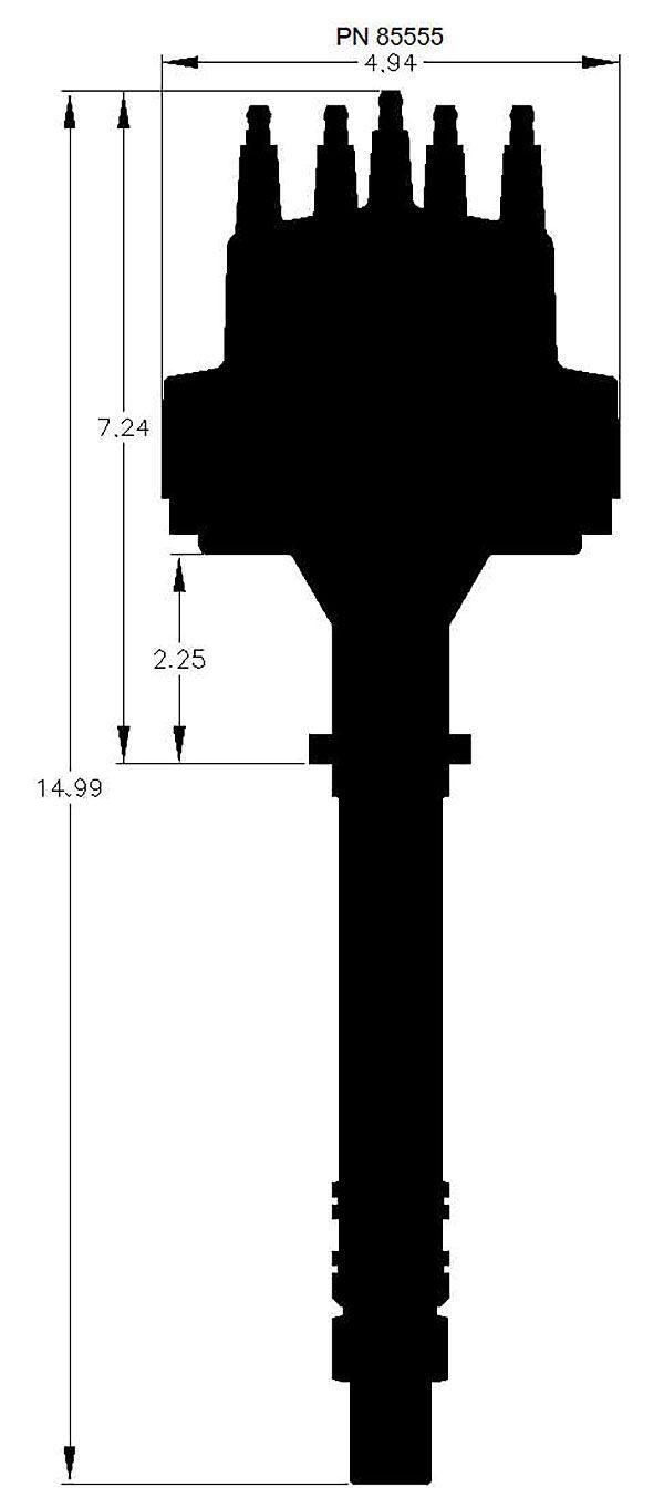 MSD Pro-Billet Distributor - Black (MSD85555)