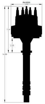 MSD Pro-Billet Distributor - Black (MSD85555)